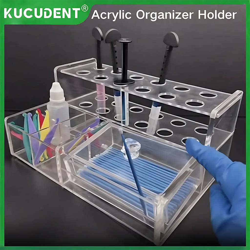 

1 шт., стоматологический акриловый композитный аппликатор, диспенсер-органайзер, держатель для композитных шприцев, аксессуары, чехол для хранения стоматологии, коробка