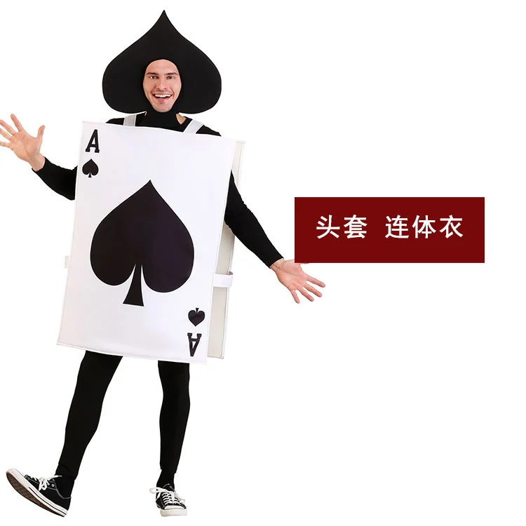 Halloween Cosplay Soldier Suit Poker Cosplay Costume Stage Performance Costume Carnival Party Cosplay Parent-child Poker Costume