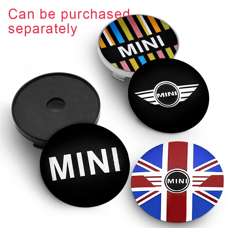 4pcs 56+60mm Car Wheel Hub Center Caps Rim Cover Badge Emblem Stickers For MINI Cooper One S JCW R55 R56 F55 F56 R57 R58 R59 R60