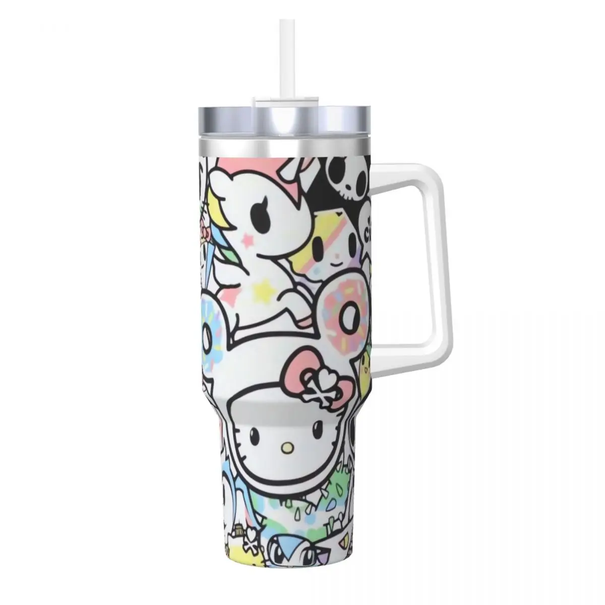 

Sanrio Hello Kitty Melody Kuromi 40 oz Tumbler with Handle and Straw Lid Stainless Steel Insulated Tumblers Travel