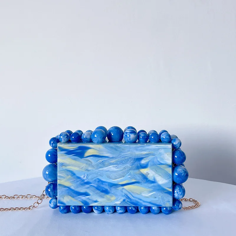 Luxury Design Shoulder Crossbody Bag Fashion New Evening Clutch Bag Ladies Handbag Acrylic Transparent Small Square Bag Female image 3