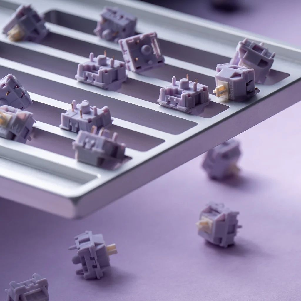 

XLLAB x HMX Taro Ball Linear Switch 5-Pin 37gf 45gf for MX Mechanical Keyboard HotSwap Factory lubed H2 Stem Customized Player