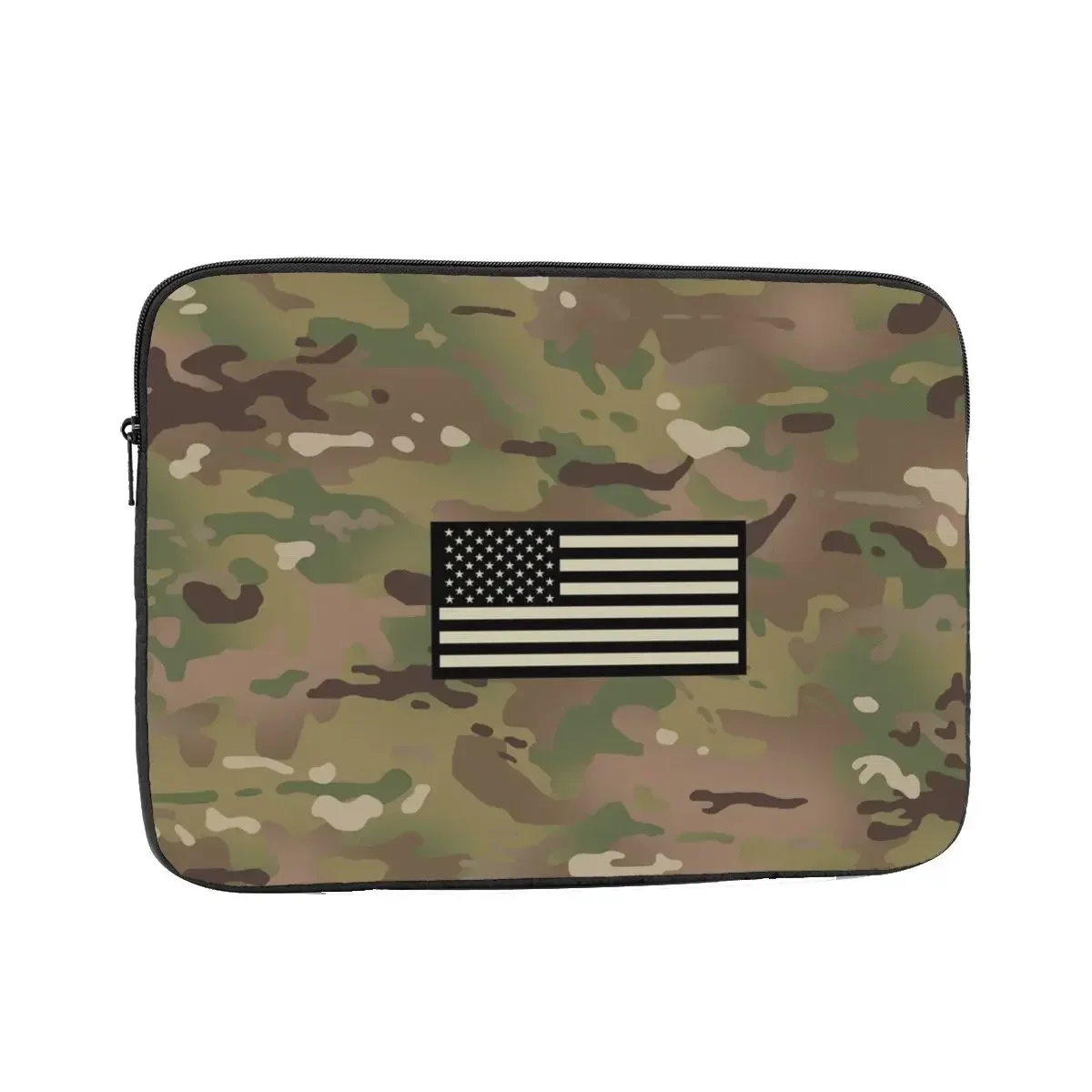 

Shockproof Case 10 12 13 15 17 Inch U.S. Flag Woodland Camouflage Laptop Liner Sleeve Camo Notebook Bag Case