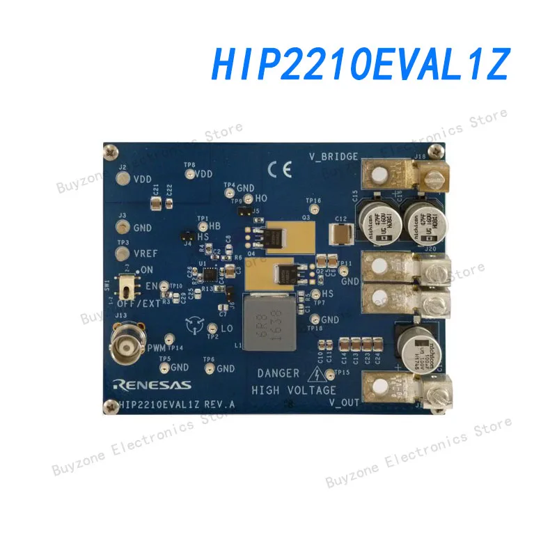 

HIP2210EVAL1Z Evaluation board, HIP2210FRTZ, half-bridge driver