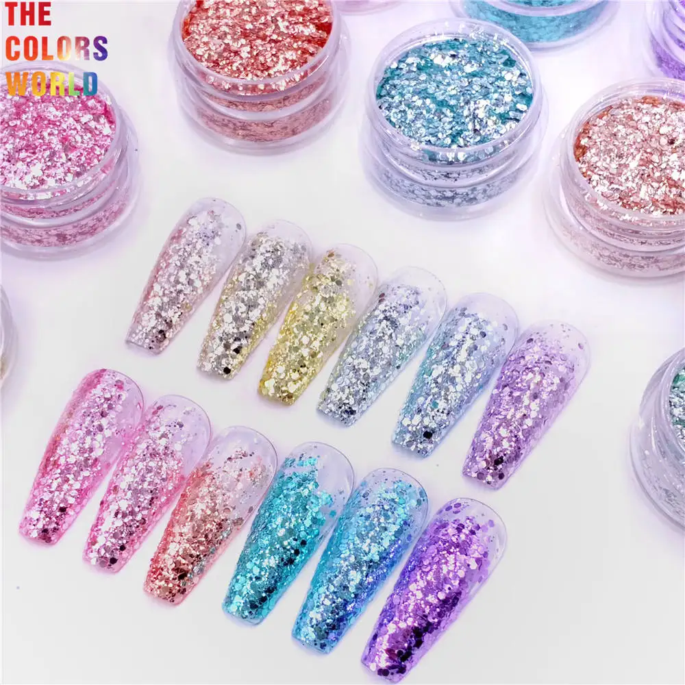 TCT-776 Cosmetics Chunky Eye Glitter Nail Hair Body Face Sticker Gel Art Loose Sequins Diamond Rhinestones Makeup Party Festival