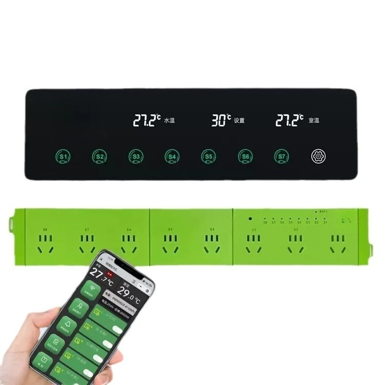 Fish tank intelligent power strip aquarium special controller display wifi socket seat control panel