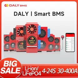 DALY BMS 4S 8S 12S 10S 13S 14S 16S 17S 20S 24S Smart BMS 60A 80A 100A 150A 200A 600A Lifepo4 Li-Ion Battery