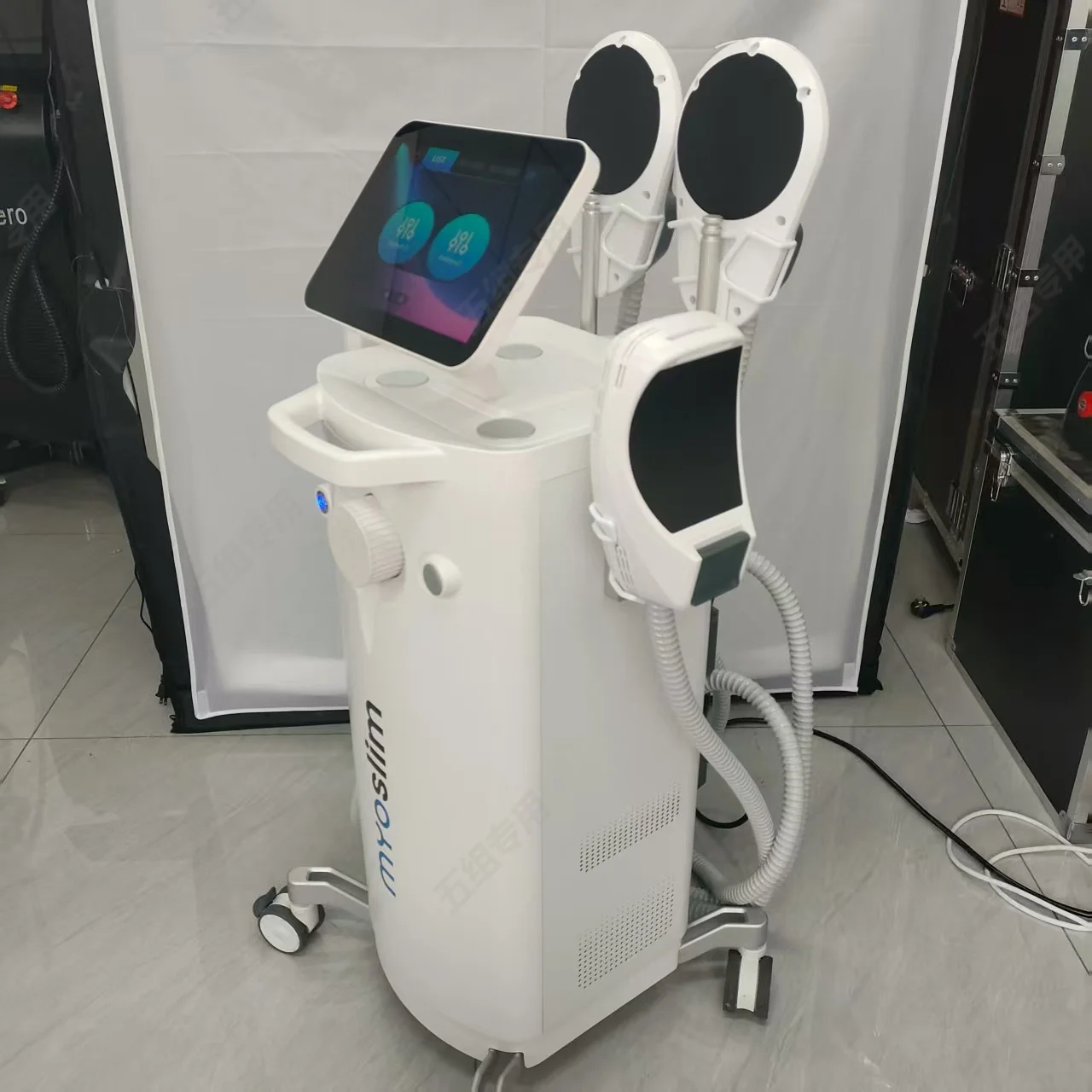 2025 Myoslim Professional 6500w EMS Body Sculpting Machine NEO RF Nova Muscle Stimulation Slimming White vertical