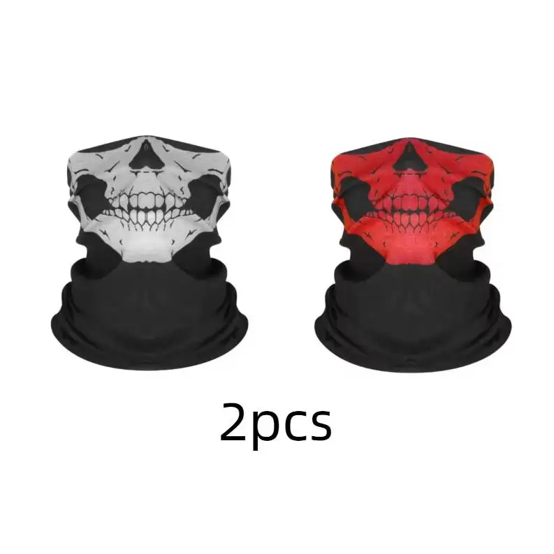 Fahrradhelm Kapuze Bandana Atmungsaktiv Winddicht Totenkopf Herren Sturmhaube Skimaske Radfahren Caps Snowboard Gesichtsbedeckung Camping Schal