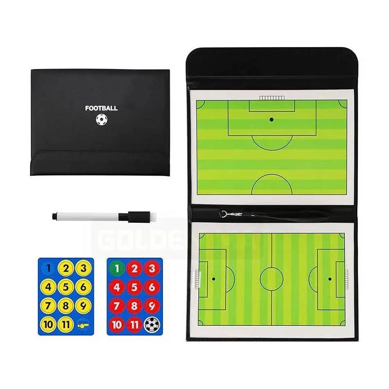 Tactic Board Foldable Magnetic Training Assistant Soccer Coaching Coachs Tactical Board Football Game Training Tactics Clipboard