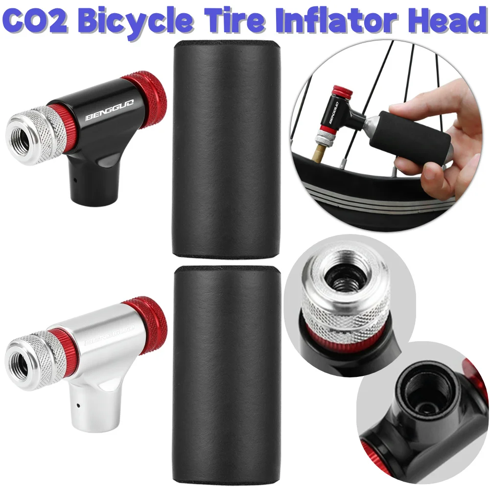 

Насос для накачивания велосипедных шин CO2 с губчатым чехлом, инструмент для накачки шин, насадка для CO2-насосов, мини-инжектор CO2 для горных и шоссейных велосипедов