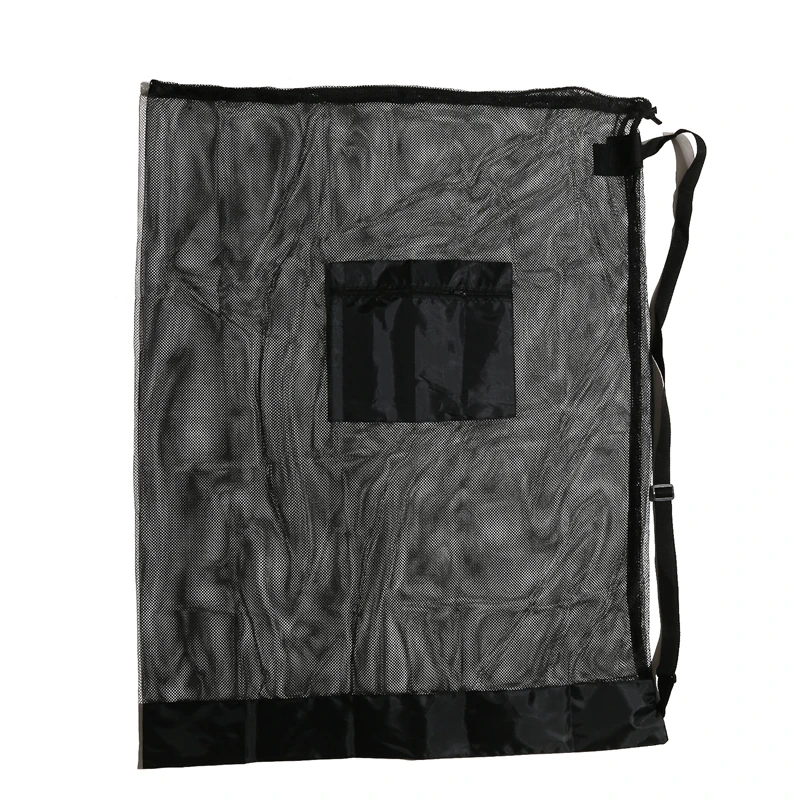 Large Mesh Bag For Storing Basketball Football Volleyball Adjustable Drawstring Shoulder Bag Ball Sports Training Equipment