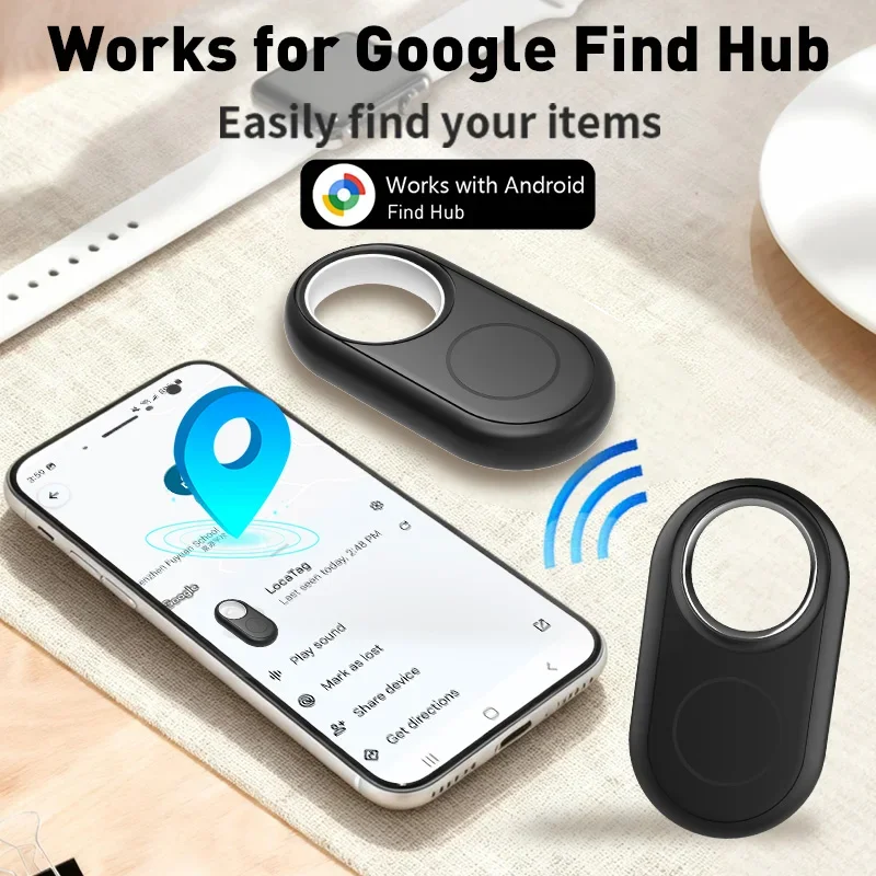 1/2/4-PACK Far Away Positioning Locator Work with Google's Find Hub Location Tracking Tag Pets Finder for Pixel Xiaomi Moto GMS