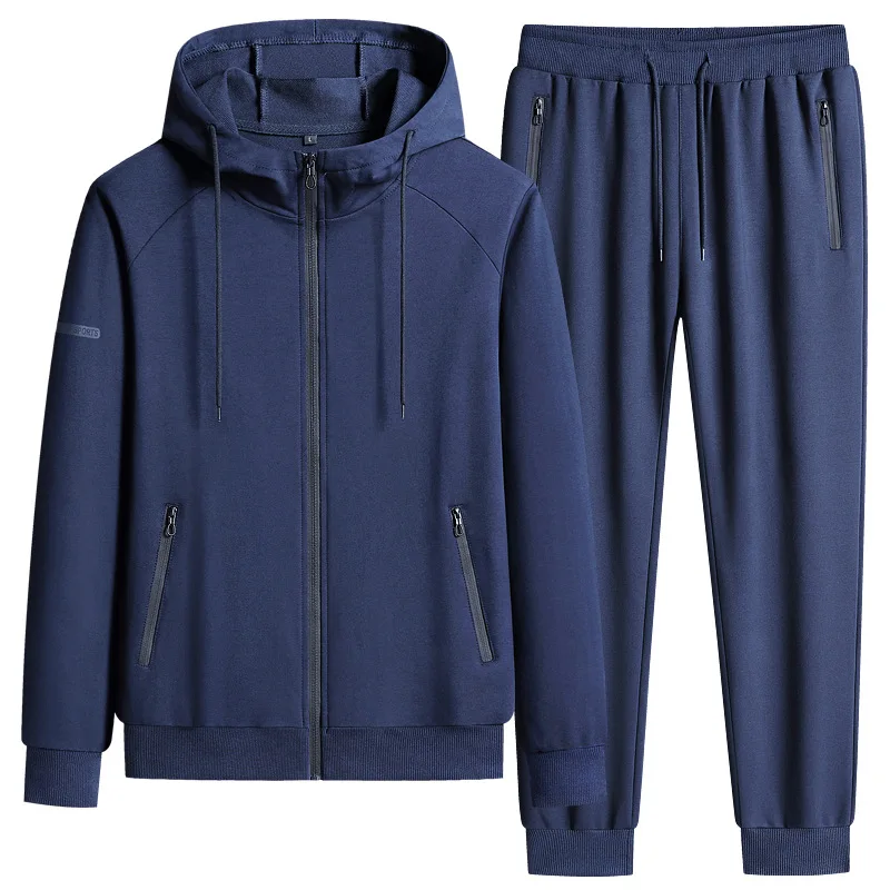 

Men's Running and Sports Two Piece Set Outdoor Fitness Cycling Morning Run Leisure Loose Middle Aged and Elderly Sports Clothes
