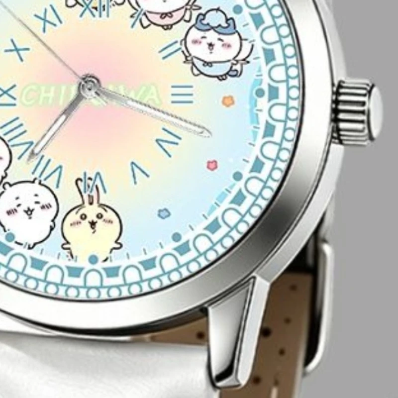 Anime Cartoon Kawaii Chiikawa watch Quartz Couple model Super long battery life Good look horseshoe buckle luminous glass mirror