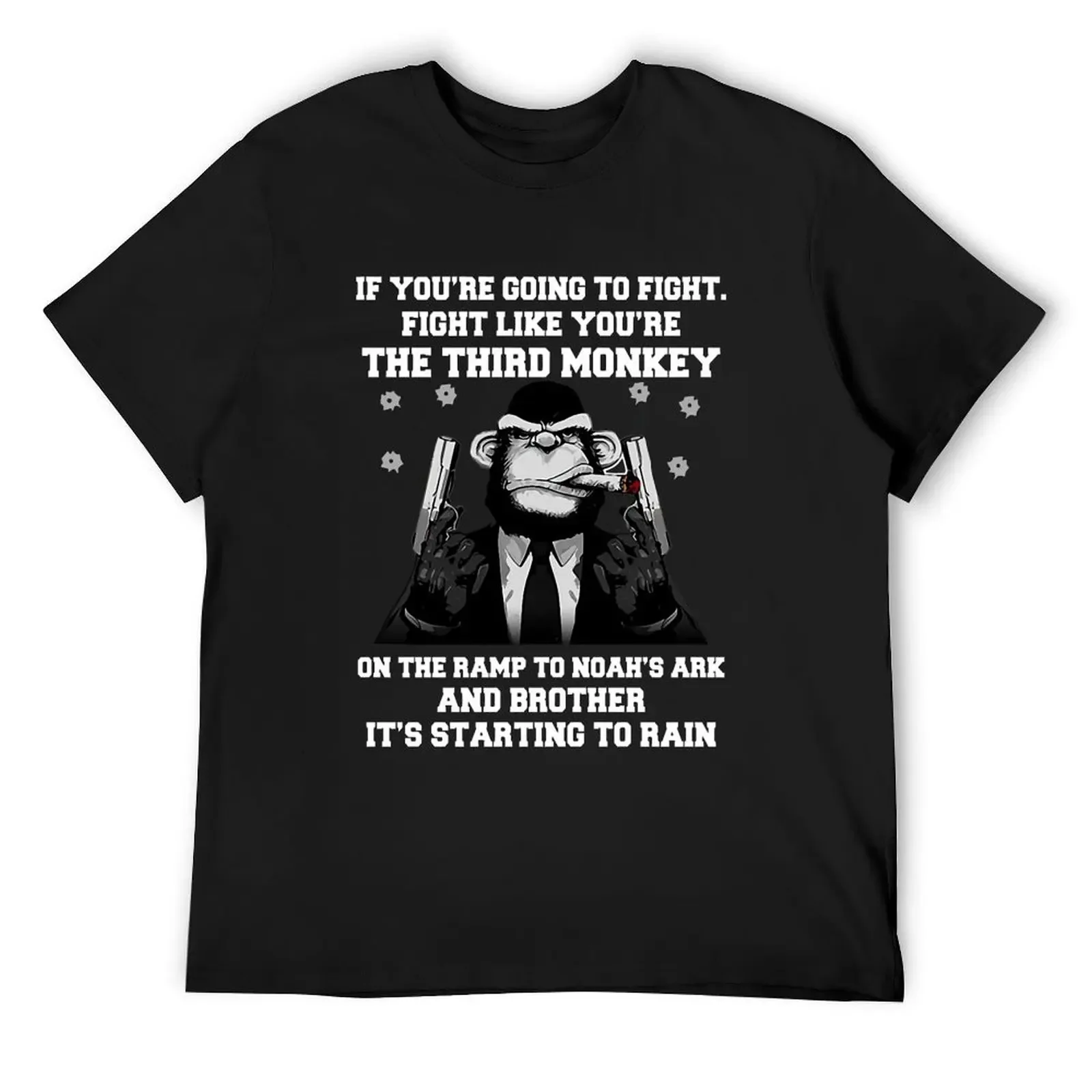 

If you re going to fight fight like you re the third monkey T-Shirt oversized Blouse mens graphic t-shirts hip hop