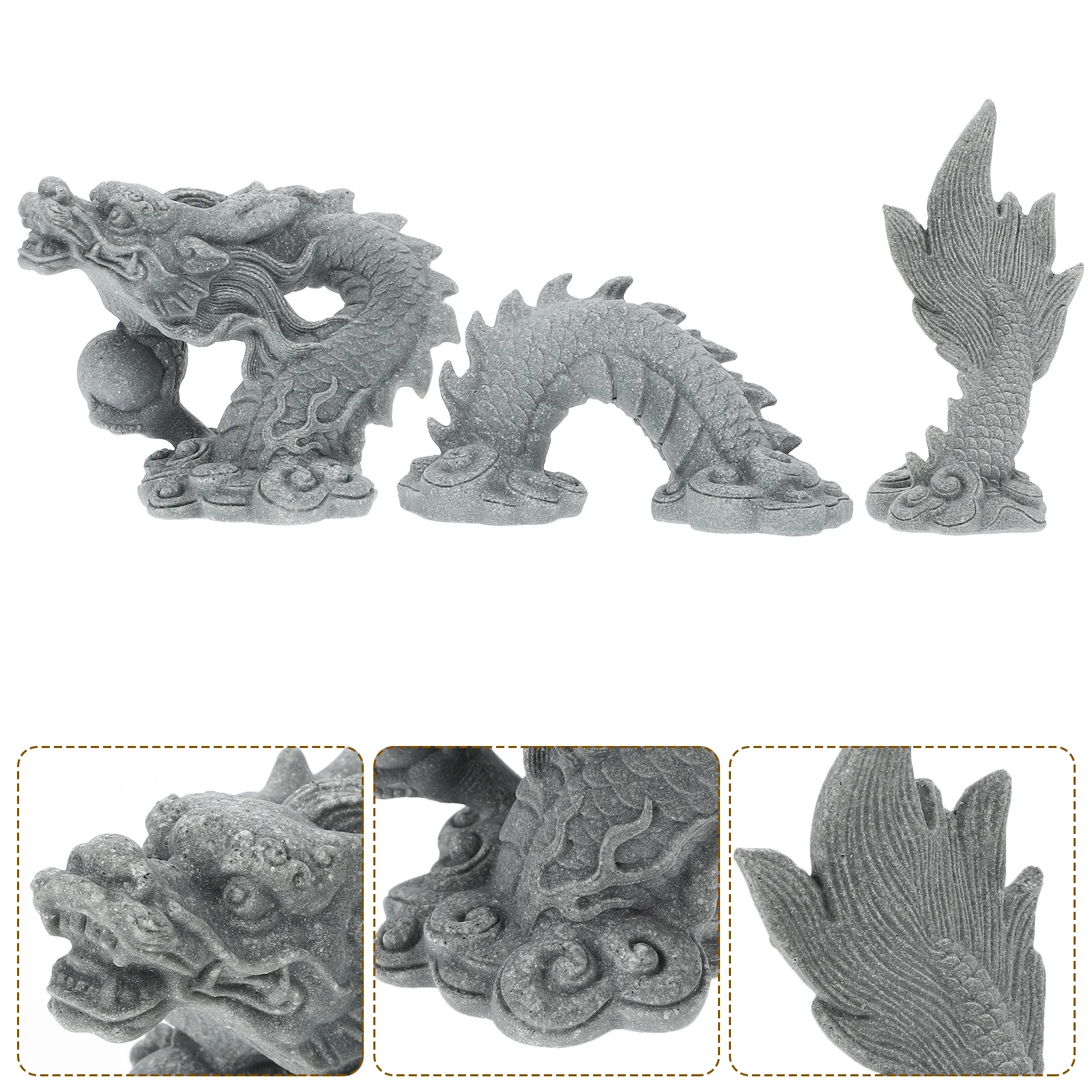 

Office Fortune Ornaments Dragon Dashboard Figurine Resin Figurines Desk Statue Home Decor