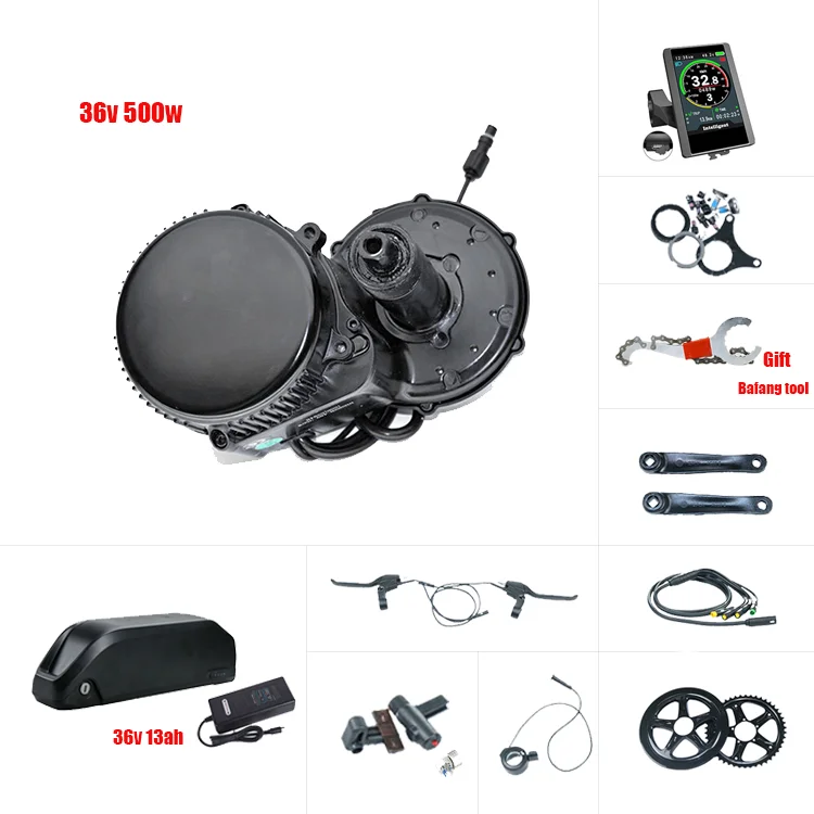 Electric Bicycle Crank Motor Kit, Display, Display, E-Bike, Other, 850C, 36V, 500W, 13Ah Battery