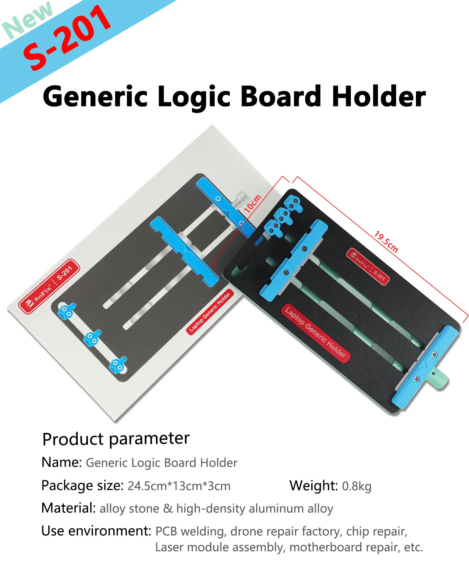 S-201 Fixture Holder Platform for Macbook/iPhone/iPad/PC Various Mainboard Logic Boards PCB CHIP Holder BGA Rework Fixing Tools