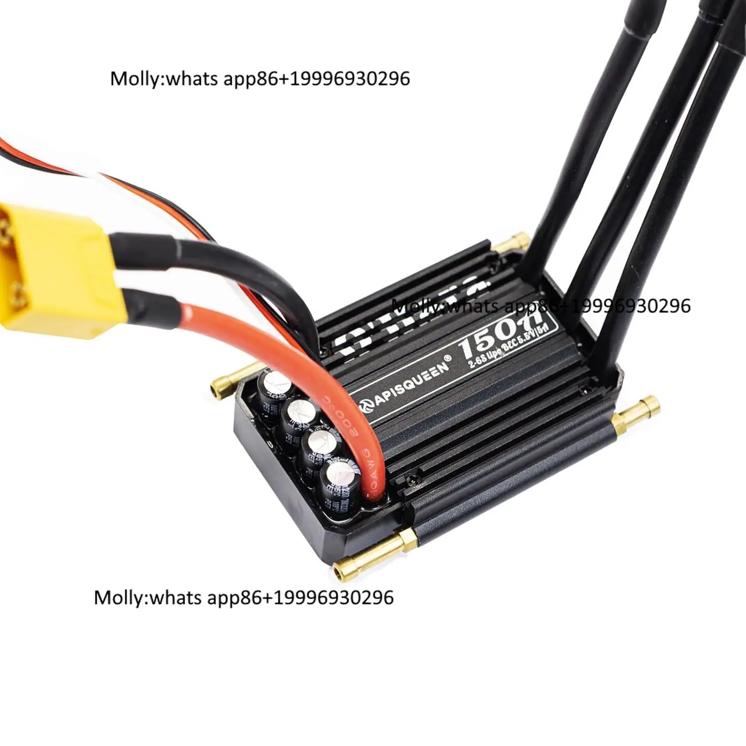 O'Hara 150A 2-6S LiPo ESC Waterproof Brushless Electronic Speed Controller with BEC and XT90 6.0mm Plug for RC Boats Model Ship