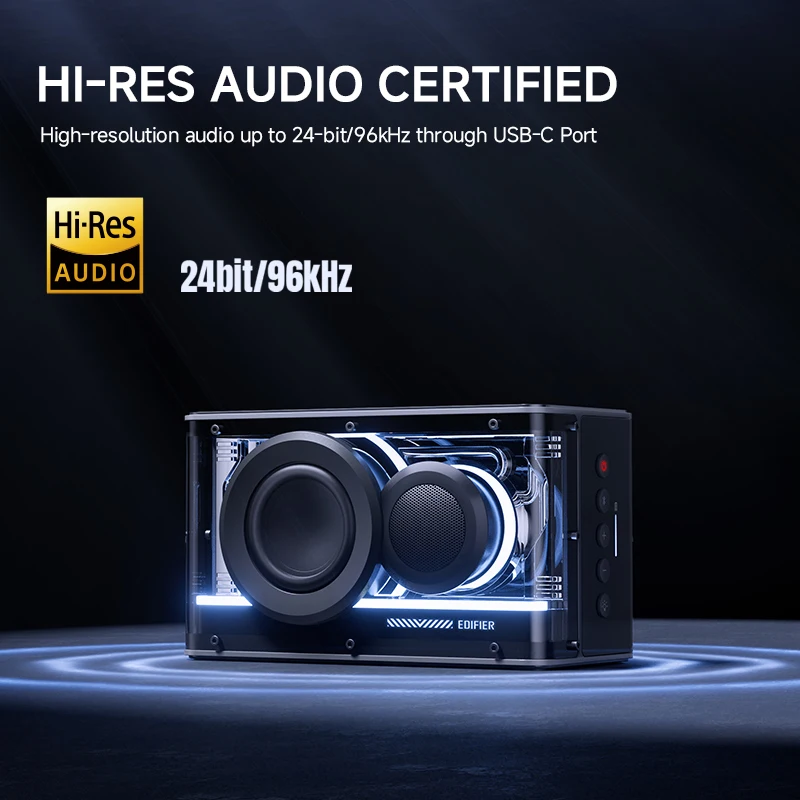 Edifier QD25 Bluetooth スピーカー卓上サウンドボックス Hi-Res オーディオ Bluetooth 6.0 TWS ステレオ 25W 出力