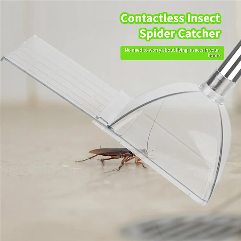 ABJO-Spider and Insect Catcher - ماكينة صيد العنكبوت ذات المقبض الطويل مقاس 32 بوصة قابلة للتعديل والإصدار، ماكينة صيد الحشرات بدون تلامس