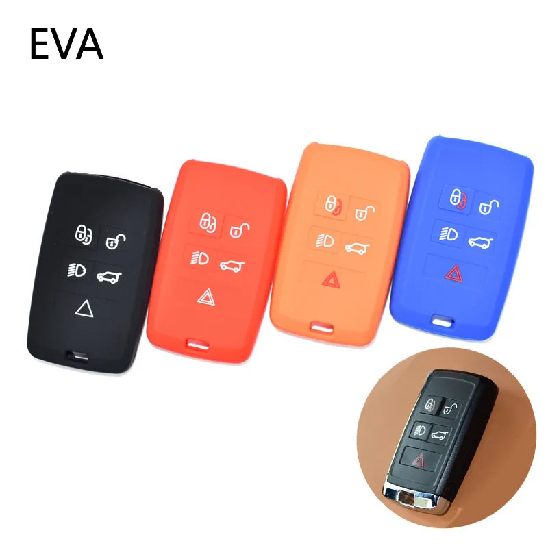 

Silicone Car Key Case Cover for Land Rover Range Rover Sport Evoque Freelander 2 Discovery 5 3 Jaguar XF A8 A9 Remote Control