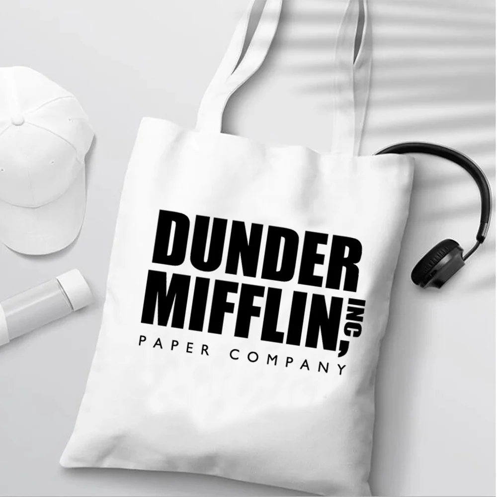 

The Office Tv Show Dunder Mifflin Paper Company Shopping Bag Recycle Bag Eco Canvas Handbag Bolsa Bag Jute Reciclaje Tote Cabas