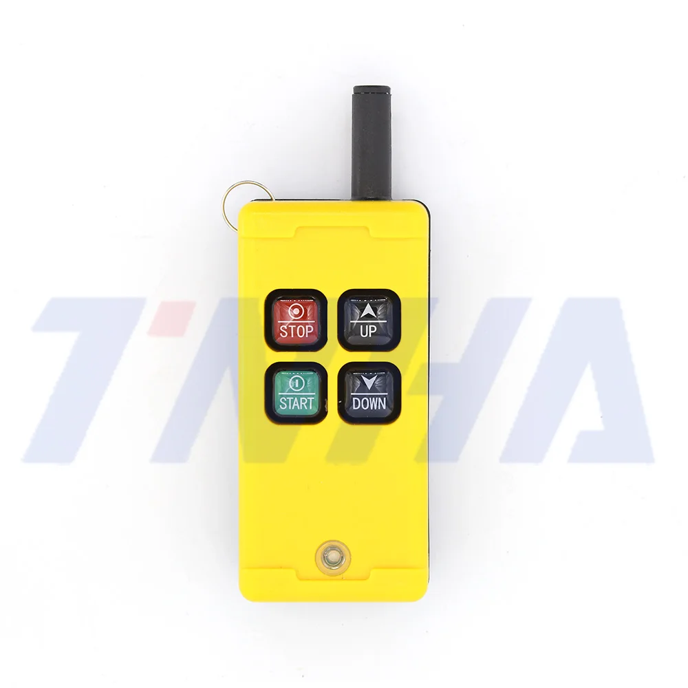 TNHA1-F2HH  Wireless Radio Waterproof Crane Remote Control 4 Single Buttons AC DC for Hoist Crane