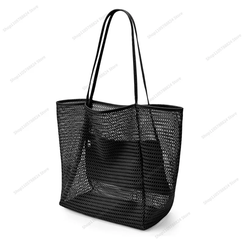 For folding beach bag mesh mesh handbag shoulder bag outdoor travel essential play bag