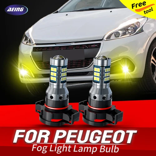 2x bombillas LED de luces antiniebla delanteras para coche Canbus para Peugeot 206 207 208 2008 3008 5008 PARTNER Box Body MPV 2017 2018 2019 2020 2021