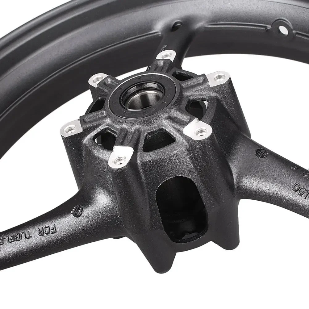 أسود غير لامع لسوزوكي GSXR600 GSXR750 2008-2010 & GSXR 1000 K9 2009-2016 استبدال حافة العجلة الأمامية من الألومنيوم للدراجات النارية