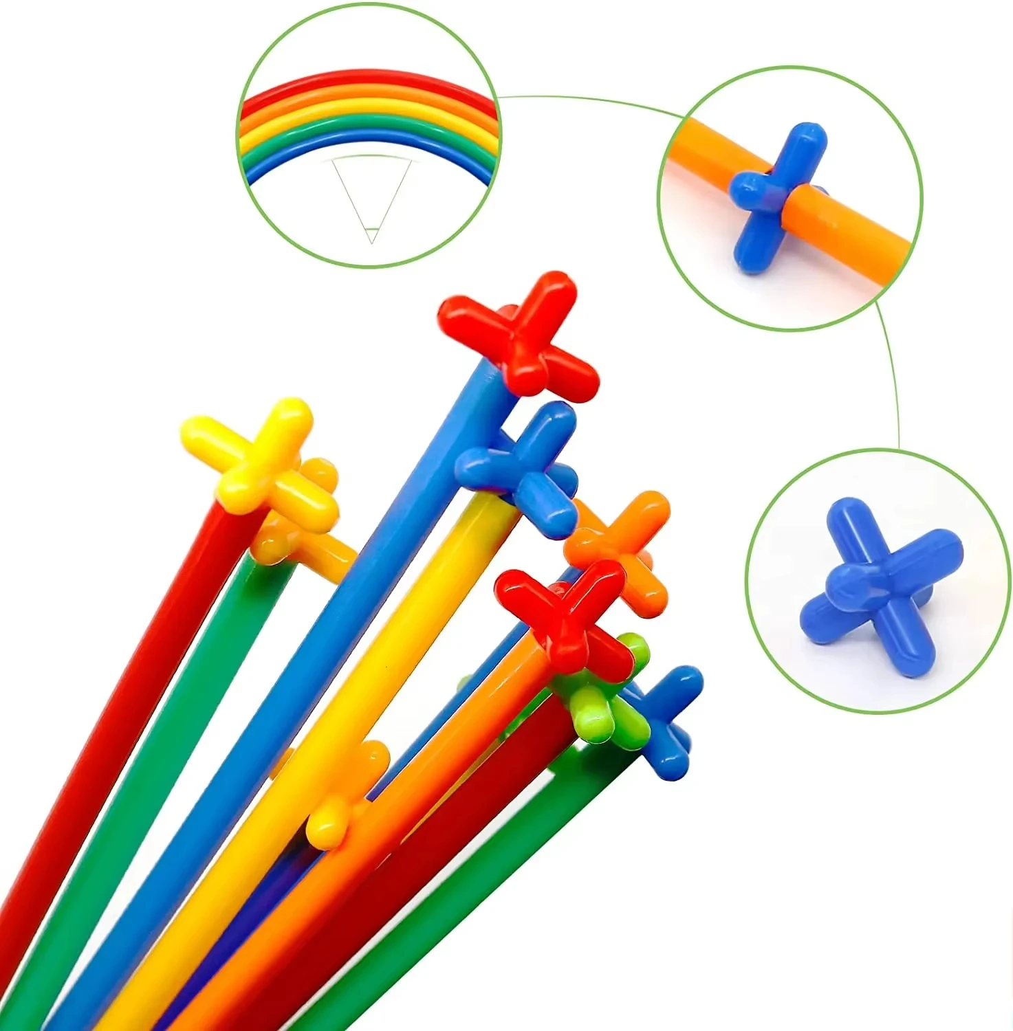 Straw Constructor Toys Building Toys Straws and Connectors Building Sets Engineering Connector Blocks Educational Toy For Kids