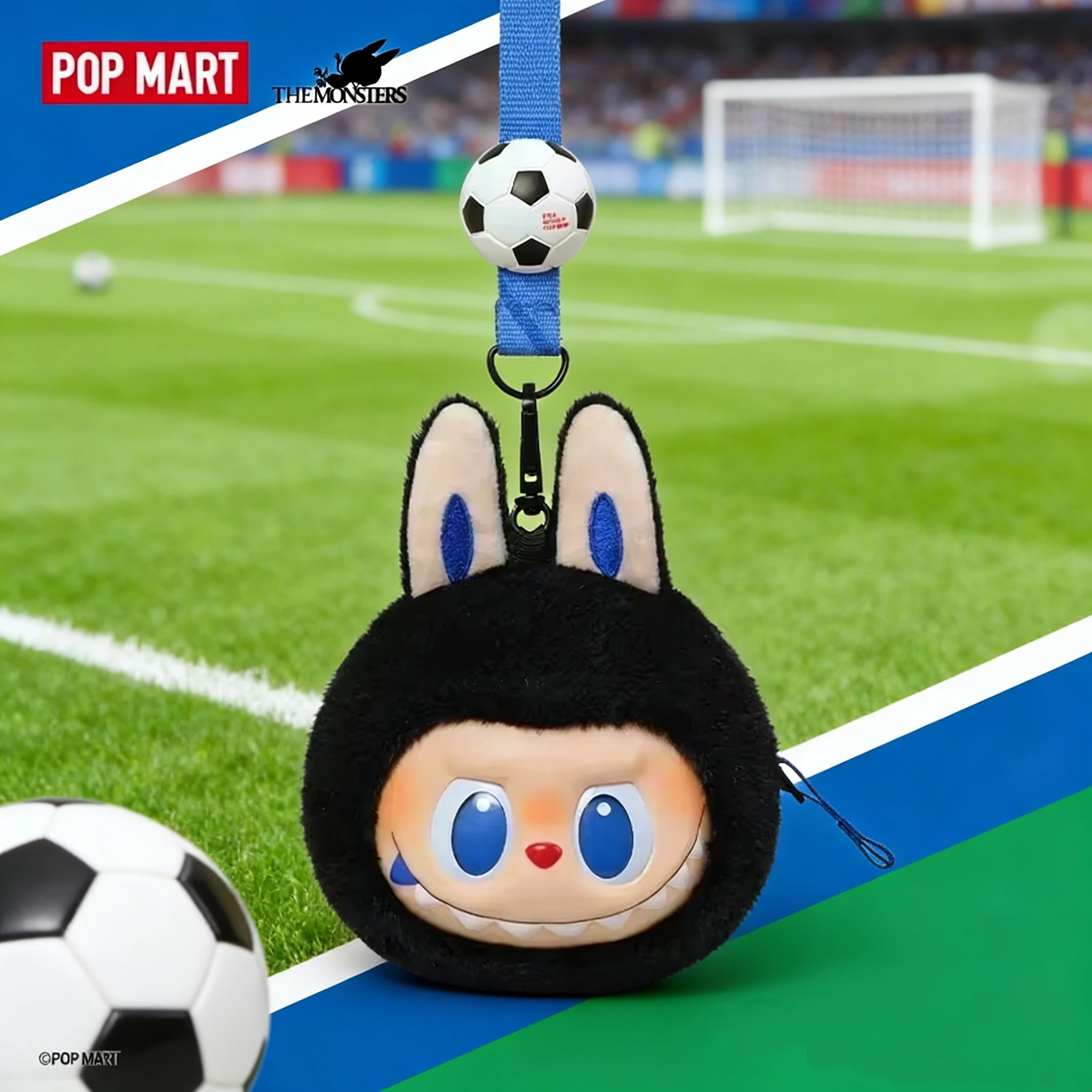 

POP MART The Monsters FIFA Collection Plush Doll Pendant Blind Box Adorable Mystery Figurines for Display & Home Decoratio