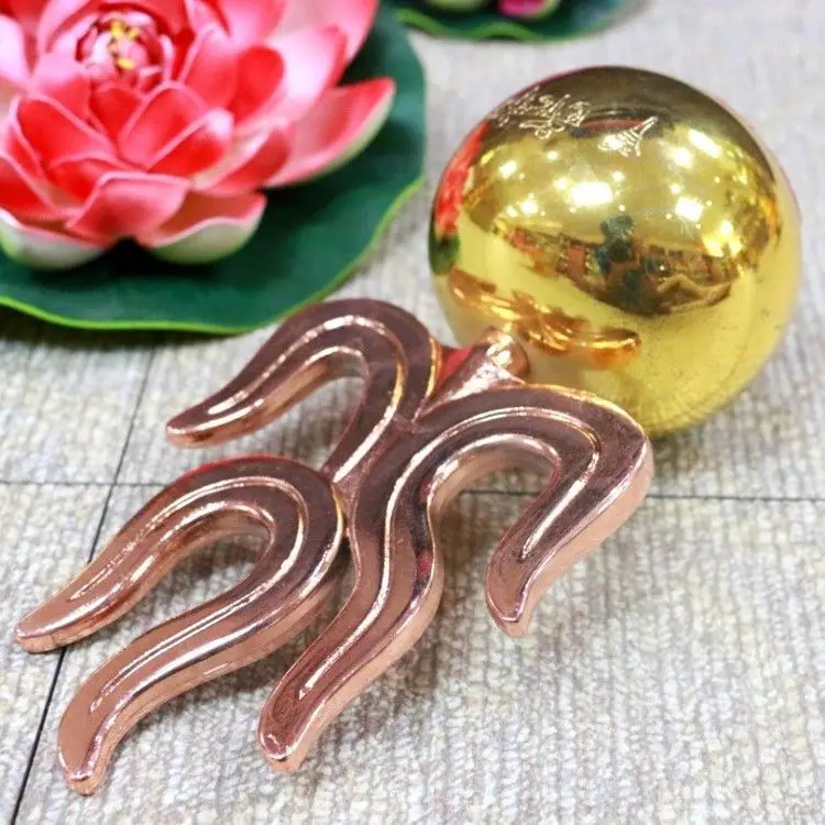 3.3-23cm height alloy fireball color gold ground Tibetan king torch pearl magic Dizang King Ksitigarbha accessory ornament