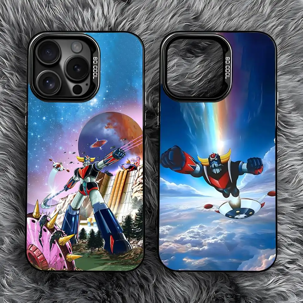 

G-Grendizer UFO Robot G-Goldorak Phone Case For iPhone 16,15,14,13,12,11,Pro,Max,Plus,Mini,SE Anti Fall Black Matte Hard Bumper