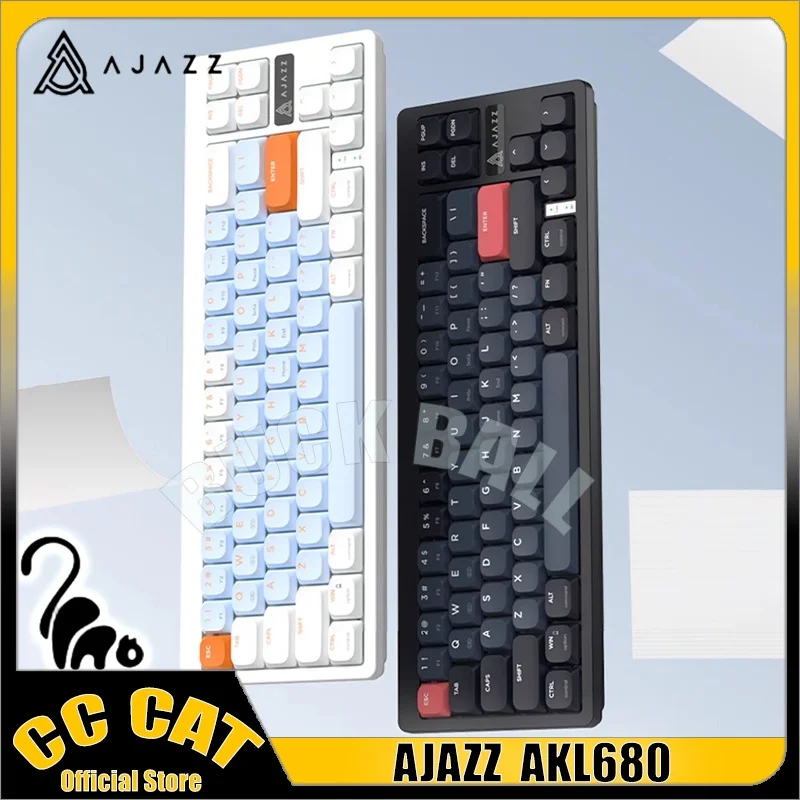 

Ajazz AKL680 Mechanical Keyboard Wireless Bluetooth Keyboards Low Switch 2Mode Profile Silent Keyboards Backlit Gamer Keyboards