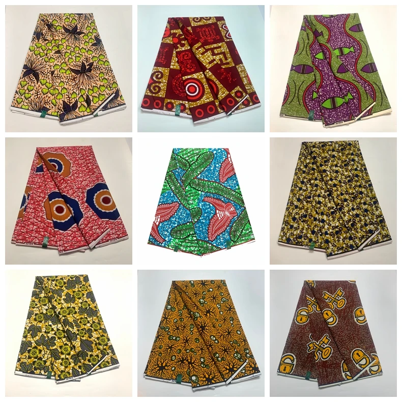 

Гарантированная Настоящая Африканская восковая ткань с принтом, 100% хлопок, батик, оригинальный нигерийский женский стиль, ткань с воском Анкары, мягкая ткань