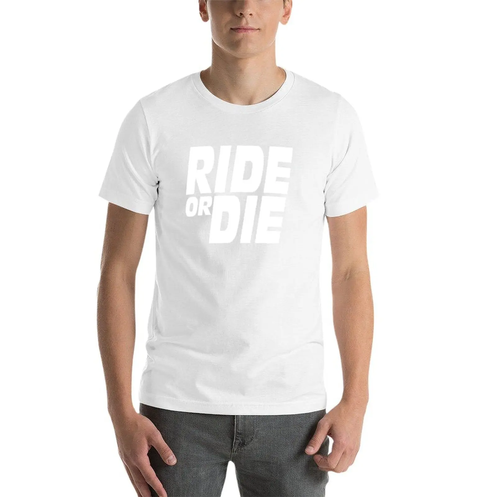 تي شيرت Ride Or Die تي شيرت رجالي 100% قطن ماركة فاخرة تي شيرت رجالي فاخر