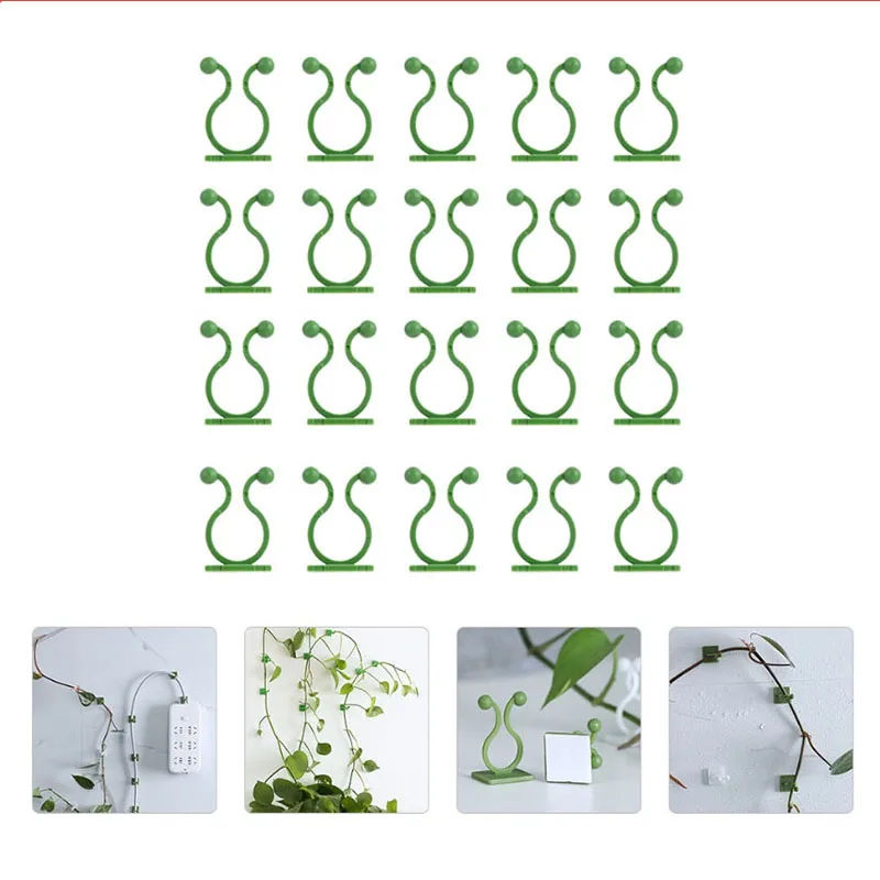 Plant Climbing Wall Clips Self-Adhesive  Buckle Hook Fastener Tied Fixture Plant Stent Invisible Vine Climbing Fixed Bracket