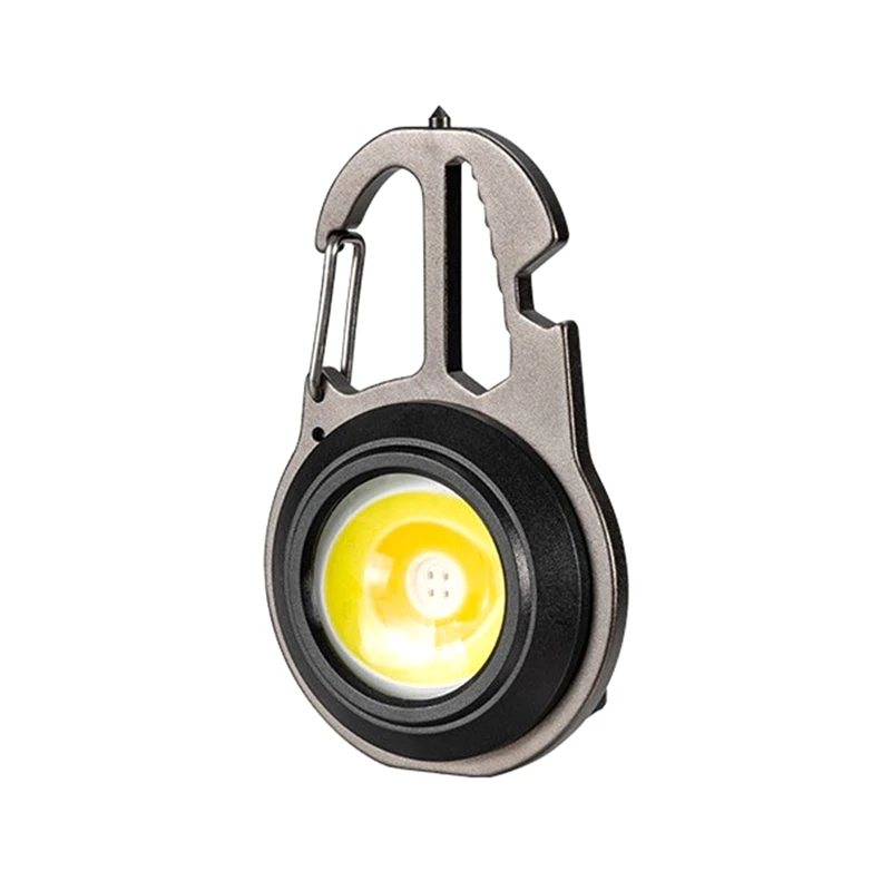 Portachiavi portatile a LED Mini torcia ricaricabile Luce da lavoro Luce da campeggio esterna Cacciavite con chiave tascabile