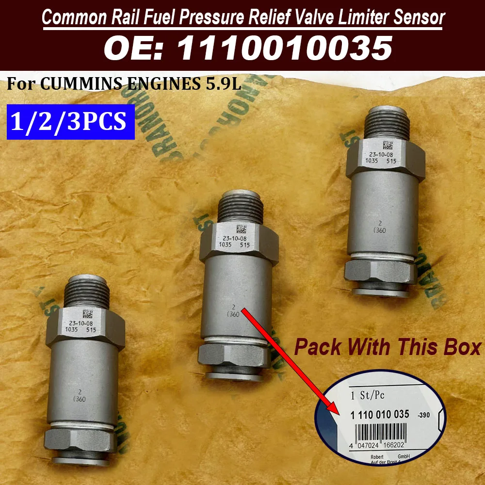 NEW 1/2/3PCS 1110010035 Common Rail Fuel Pressure Relief Valve Limiter Sensor for I-veco C-umminss 4899831 1 110 010 035