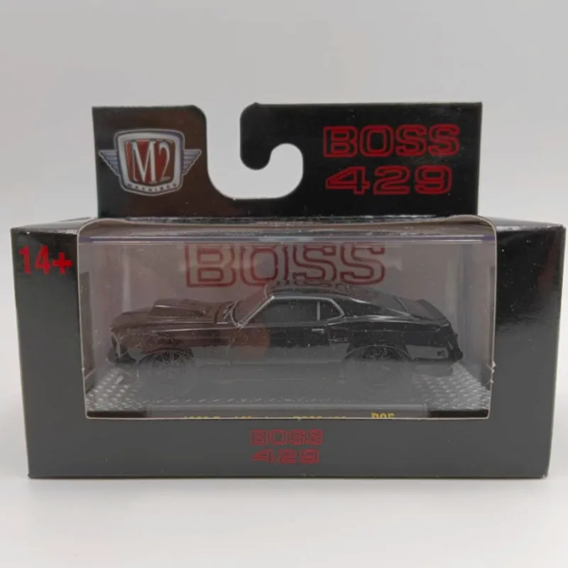 Diecast 1: 64 Scale 1969 Ford Mustang Boss 429 Sports Car Alloy Simulation Model Collection Display Toy Gifts Souvenir