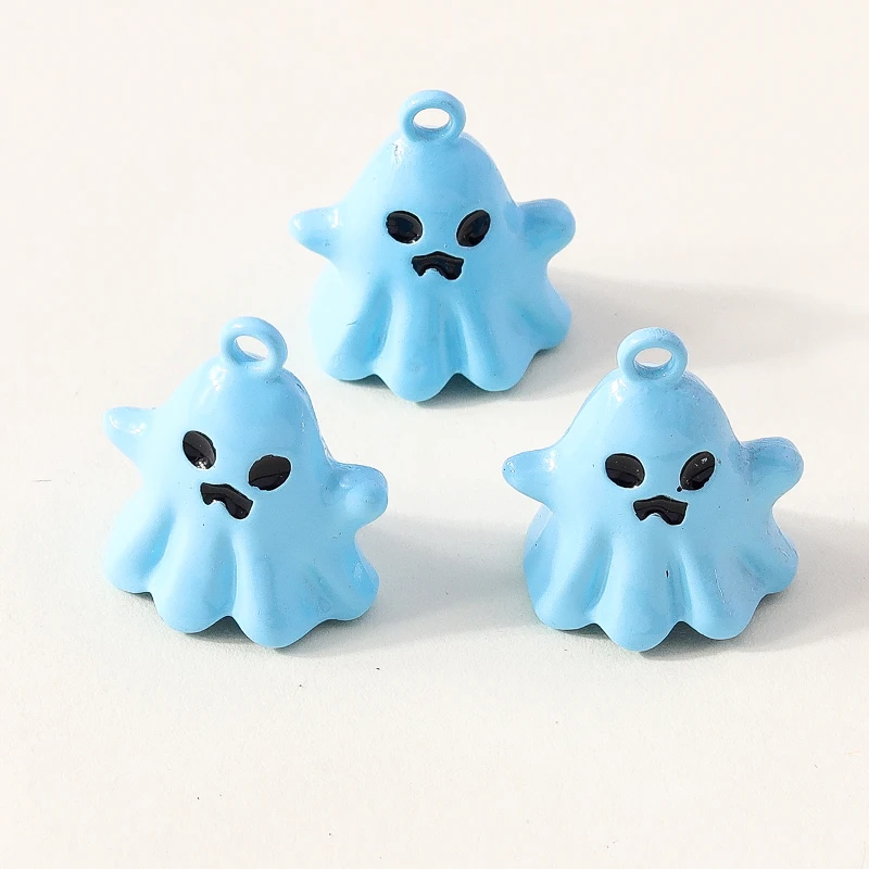 20 Stück 17x20mm Cartoon Bonbonfarben Halloween Geist Charms Anhänger für Schmuckherstellung Ohrringe Halsketten Zubehör DIY Geschenke – Detail 3