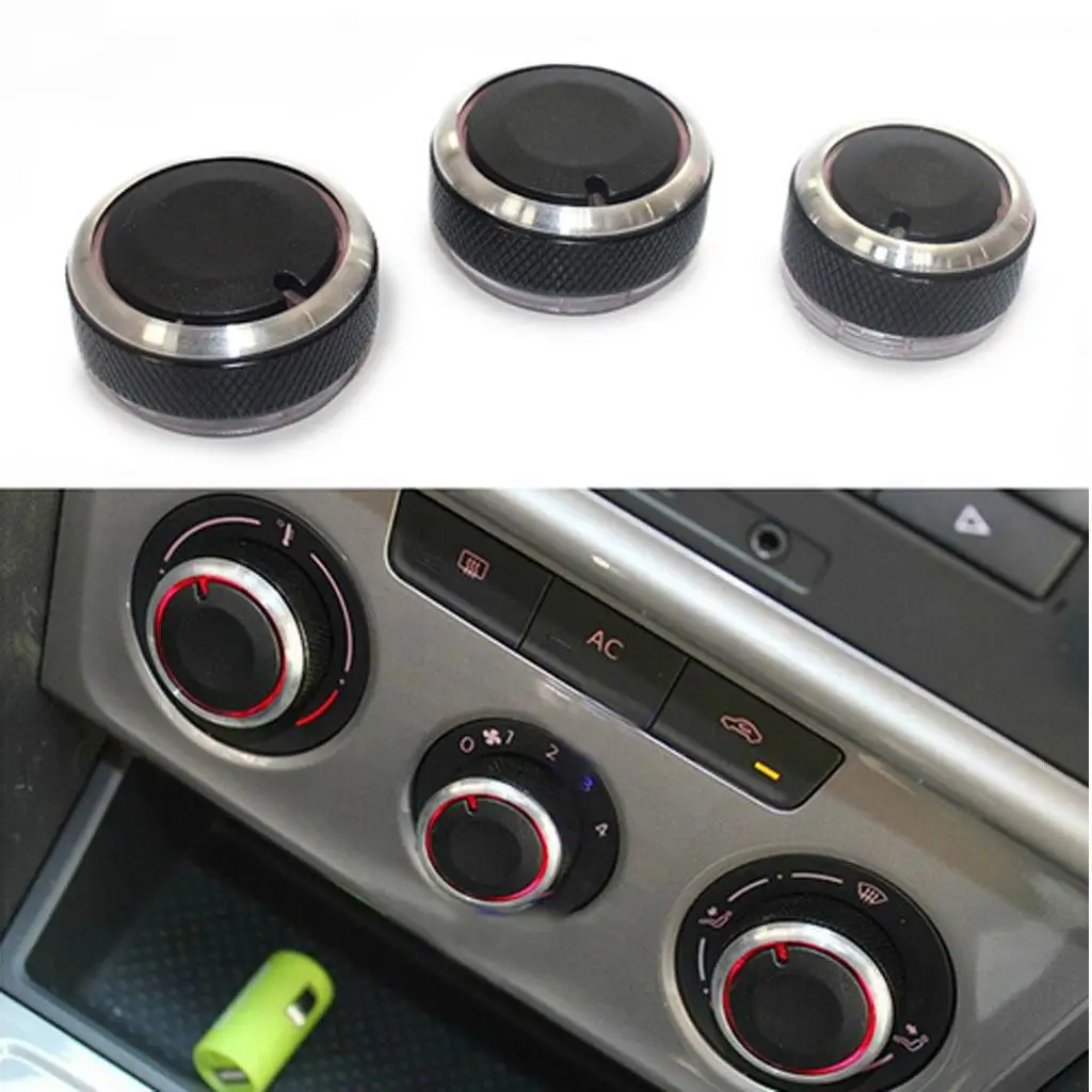 

Plastic Air Conditioning Knob Universal 3pcs a C Heater Controller for Volkswagen Interior Upgrade