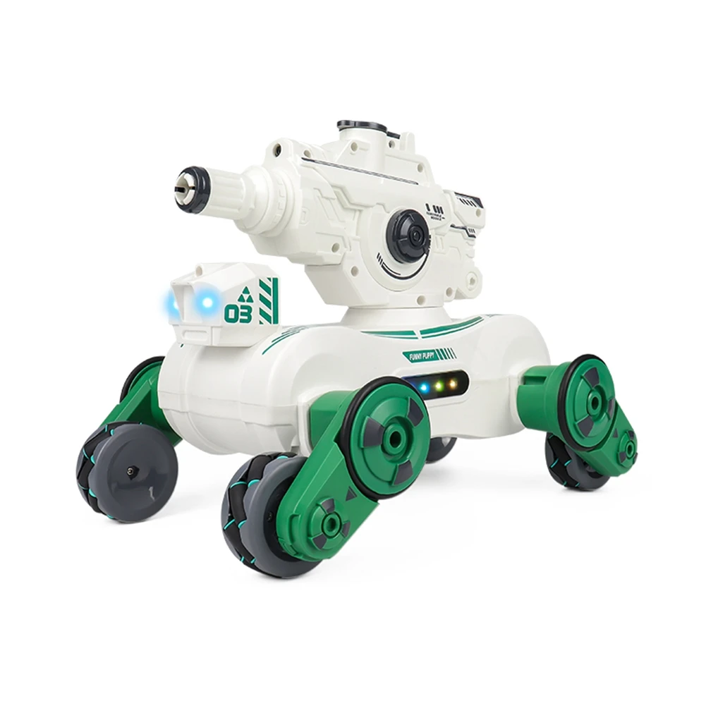 BEDW-RC Car Water Ball Robot Dog Spray Music Light Remote Control Gesture Sensing 2.4G 360 Rotating Shooting