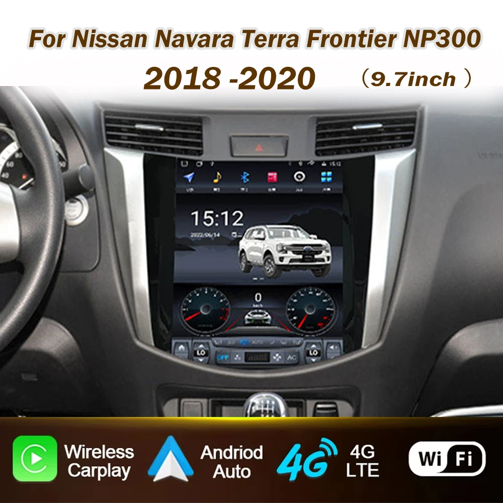 Reproductor de Radio para coche de 9,7 pulgadas para Nissan Navara Terra Frontier NP300 2018 -2020 estéreo No 2din DVD navegación con vídeo Carplay DSP