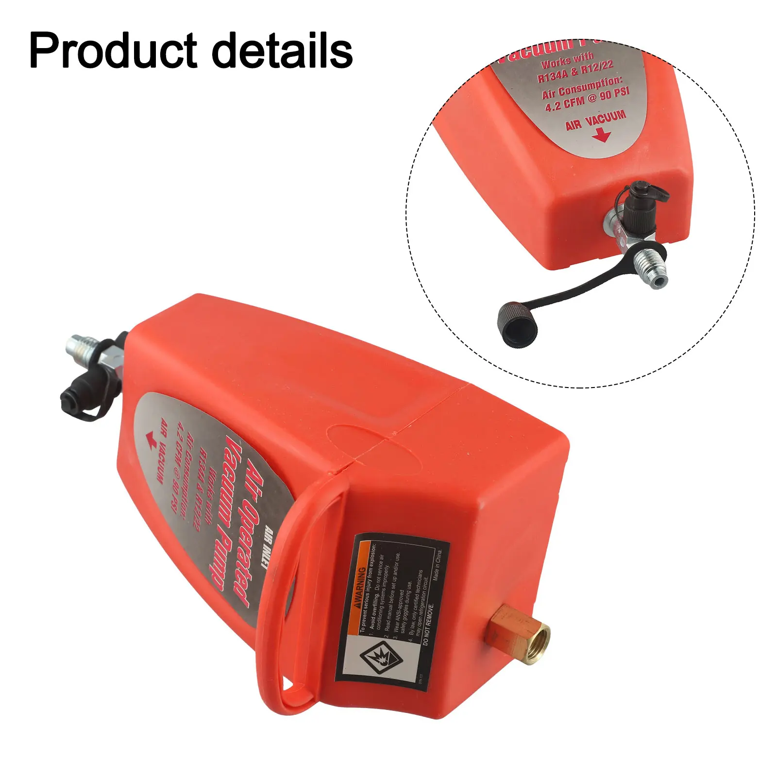 Vacuum Pump for Cars, 4 2CFM, Remove Water from AC System, Lightweight Design with Handle, Easy to Carry and Store