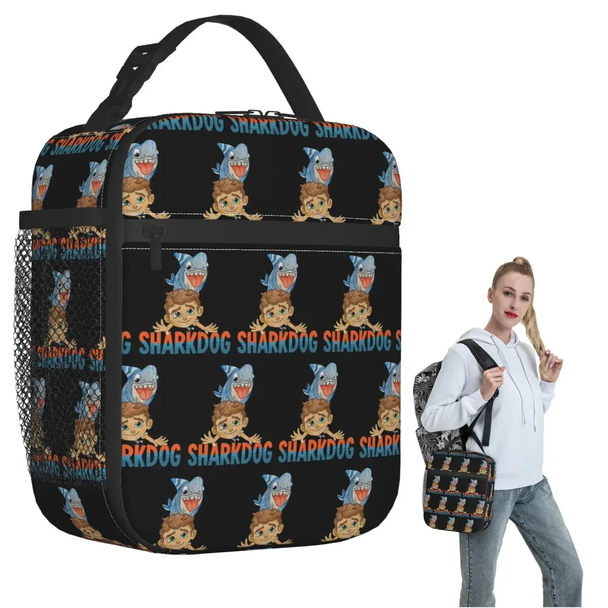Sharkdog Shark Insulated Lunch Bag for Women Children Portable Food Boxes Thermal Lunch Box Tote