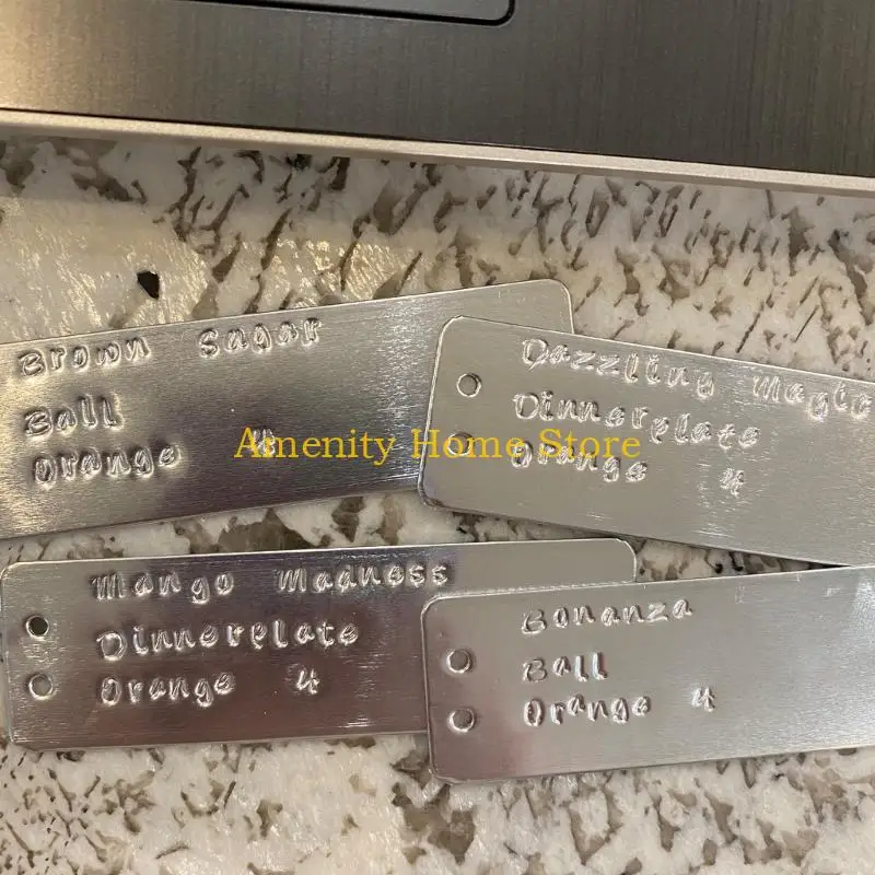 F26C 50Pcs Metal Plant Labels Tree Stamping For Marking Trees Plant